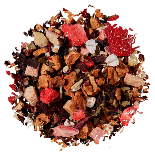 Aardbeien en Rabarber thee